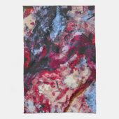 Red Agate Crystal Geode Abstract Theedoek (Verticaal)