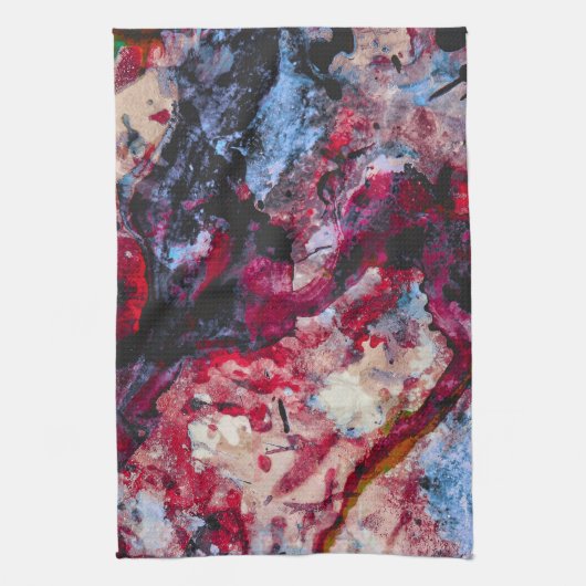 Red Agate Crystal Geode Abstract Theedoek (Verticaal)