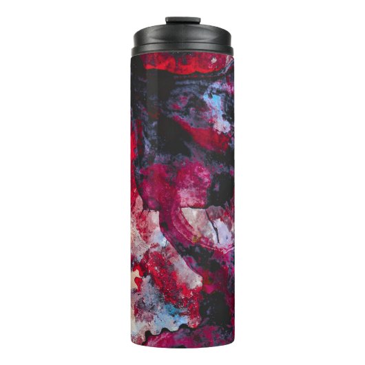 Red Agate Crystal Geode Abstract Thermosbeker (Voorkant)