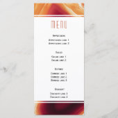 Red agate slice geode bruiloft menuset menu (Achterkant)