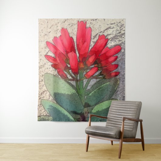 Red Agave Flowers Wandkleed (In situ)