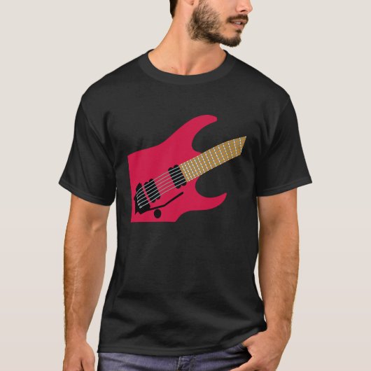 Red Air Guitar Player Joke Air Guitarist Musicians T-shirt (Voorkant)