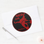 Red Air Parkour Ronde Sticker (Envelop)