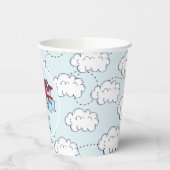 Red Airplane Baby shower Papieren Bekers (Links)
