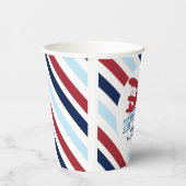 Red Airplane Baby shower Papieren Bekers (Rechts)