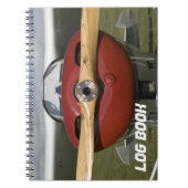Red Airplane Flight Log Book Notitieboek (Voorkant)