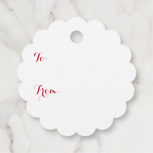 Red Airplane Merry kerstcadeautjes Labels (Achterkant)