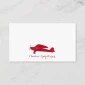 Red Airplane Merry kerstcadeautjes Labels Informatiekaartje (Achterkant)