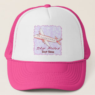 Red Airplane Sky Pilot-pet Trucker Pet