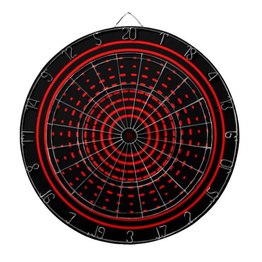 Red Alarm Abstract Gamma Led Light Dartboard Dartbord (Voorkant)