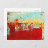 Red Alaskan Abstract Briefkaart (Voorkant / Achterkant)