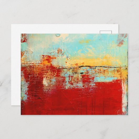 Red Alaskan Abstract Briefkaart (Voorkant / Achterkant)