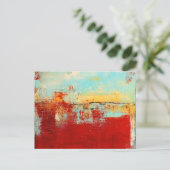 Red Alaskan Abstract Briefkaart (Staand voorkant)