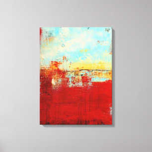 Red Alaskan Abstract Canvas Afdruk