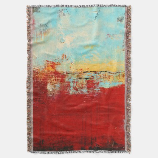 Red Alaskan Abstract Deken (Voorkant Verticaal)