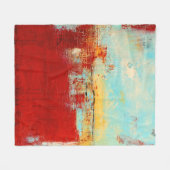 Red Alaskan Abstract Fleece Deken (Voorkant (Horizontaal))