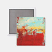 Red Alaskan Abstract Magneet (Voorkant / Achterkant)