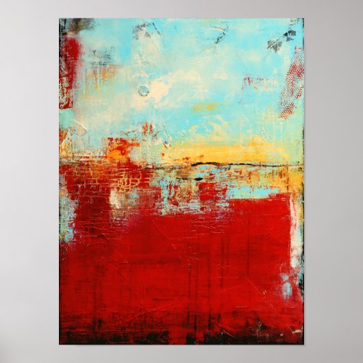 Red Alaskan Abstract Poster (Voorkant)