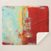 Red Alaskan Abstract Sherpa Deken (Voorkant (horizontaal))