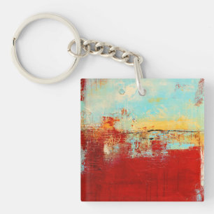 Red Alaskan Abstract Sleutelhanger