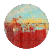 Red Alaskan Abstract Snijplank (Voorkant)