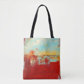 Red Alaskan Abstract Tote Bag (Voorkant)