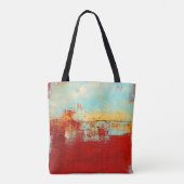 Red Alaskan Abstract Tote Bag (Achterkant)