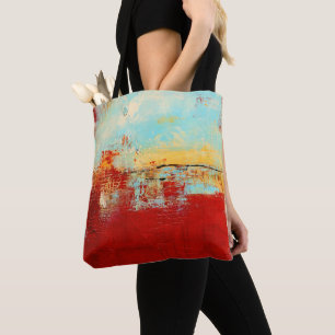 Red Alaskan Abstract Tote Bag