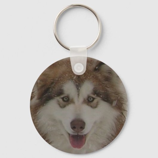 Red Alaskan Malamute sleutelhanger (Voorkant)