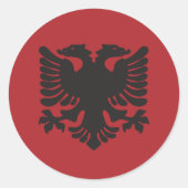 Red Albanian Eagle Sticker (Voorkant)