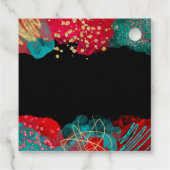 Red Alcohol Ink Sweet 16 Birthday Party Bedankjes Labels (Achterkant)