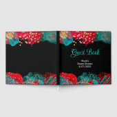 Red Alcohol Ink Sweet 16 Birthday Party  Gastenboek (Volledig)