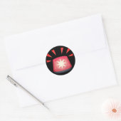 Red Alert Light Emoji Ronde Sticker (Envelop)