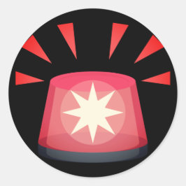 Red Alert Light Emoji Ronde Sticker