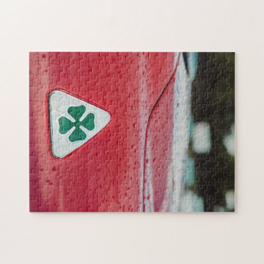 Red Alfa Romeo Quadrifoglio Legpuzzel (Horizontaal)