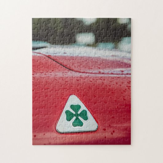 Red Alfa Romeo Quadrifoglio Legpuzzel (Verticaal)
