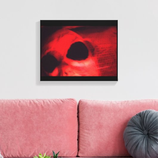 Red Alien Canvas Afdruk (Insitu (Woonkamer))