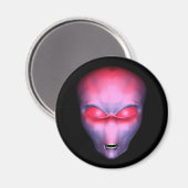 Red Alien Face Magneet (Voorkant / Achterkant)