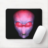 Red Alien Face Muismat (Met muis)