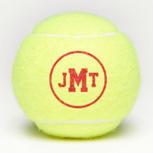 Red All-American Monogram Tennis Balls