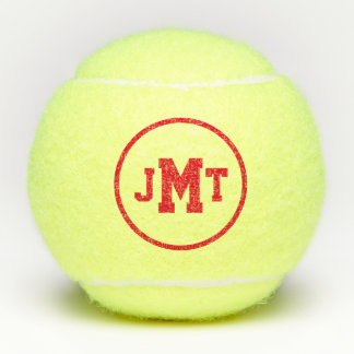 Red All-American Monogram Tennis Balls Tennisballen