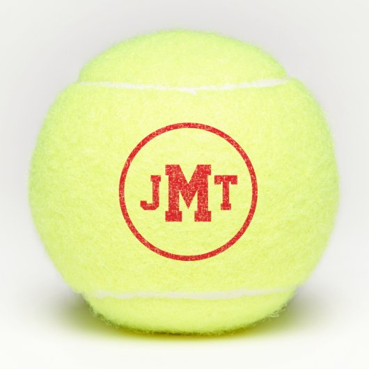Red All-American Monogram Tennis Balls Tennisballen (Voorkant)