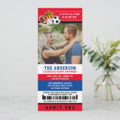 Red All Star Sport Ticket Couples Showfoto Kaart (Staand voorkant)