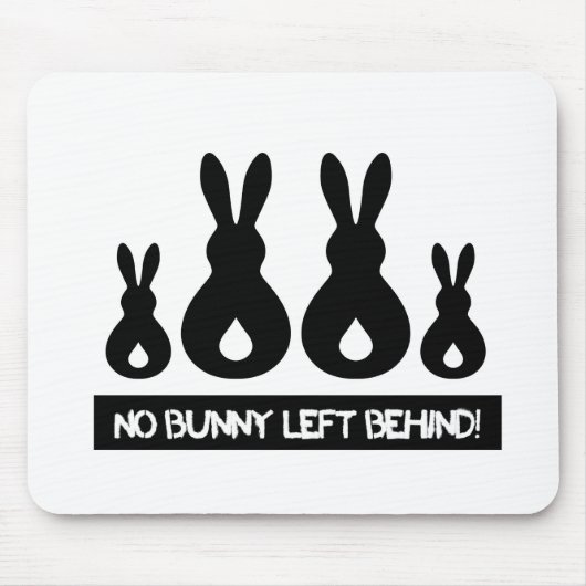 Red alle Bunnies! Muismat (Voorkant)
