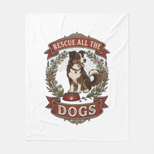 Red alle honden Honden Bloemenkroon Lint_1 Fleece Deken