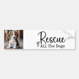Red alle honden Pet Rescue Car Bumpersticker