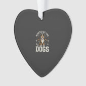 Red alle honden vintage hond ornament (voorkant)