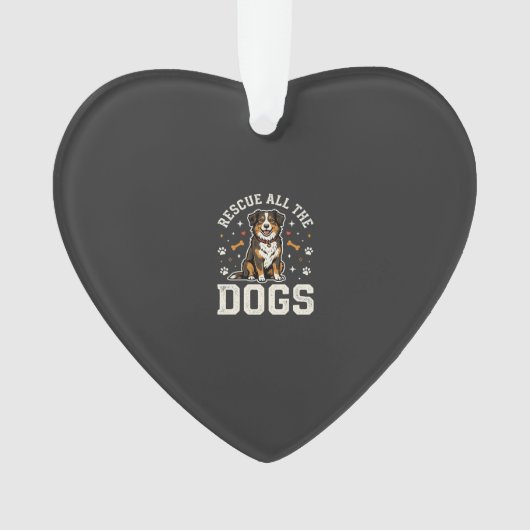 Red alle honden vintage hond ornament (voorkant)