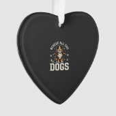 Red alle honden vintage hond ornament (voorkant)