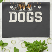 Red alle honden vintage hond theedoek (Gevouwen)